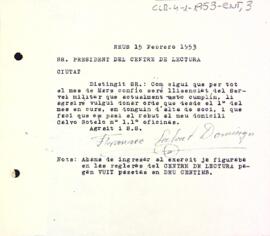 Carta de Francesc Salvat Domingo al president