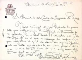 Agraïment d'Adelaida Ferré