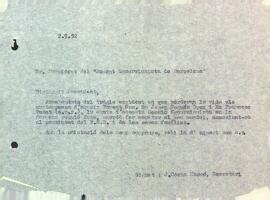Carta de condol al  Foment Excursionista de Barcelona