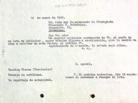 Carta del Centre de Lectura al Consulat Britànic