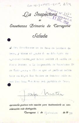 Agraïment pel préstec de la sala d'actes