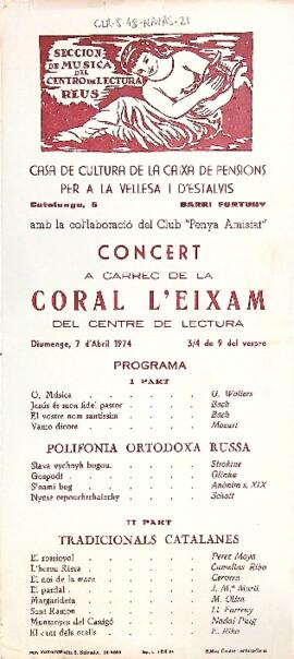 Concert a càrrec de la Coral L'Eixam
