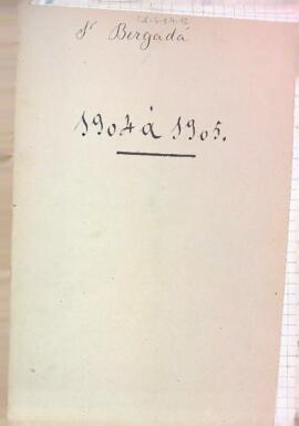 Llistat dels alumnes de la classe de Dibuix, del curs 1904/1905