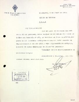 Carta del subdirector de la Caixa de Pensions al president del Centre