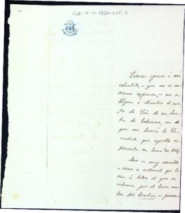 Carta de dimissió de J. Bartrina del seu càrrec de Secretari