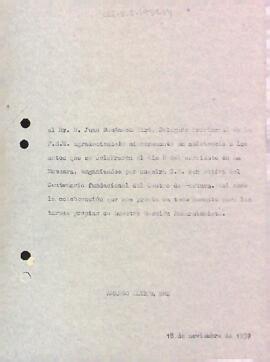 Carta d'agraïment de la Secció Excursionista