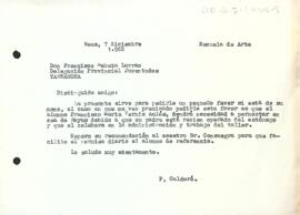 Carta del director al delegat provincial de joventuts