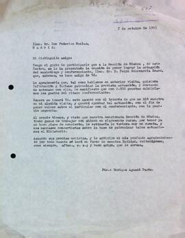Carta d'Enric Aguadé a Federico Muelas