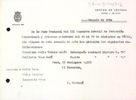 Comunicació de Pere Calderó anunciant els guanyadors del XXI Concurs Nacional Juvenil de Formació Professionar-Fase Provincial
