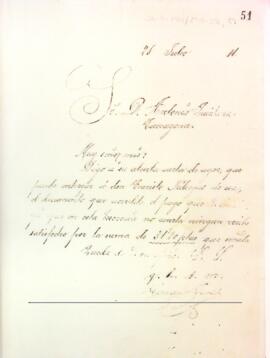 Carta sobre el rebut que no consta com a arribat