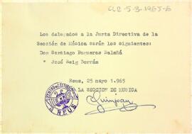 Carta de Tomás Guinjoan al Consell Directiu