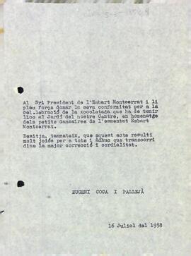 Xocolatada Esbart Montserrat