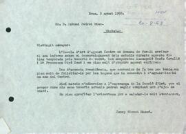 Carta de Josep Blanch a Antoni Pedrol Rius