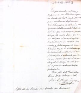 Carta de José Antonio Guinjoan a la junta del Centre de Lectura sol·licitant que s'afegeixin dues condicions a l'arrendament del Cafè del Centre