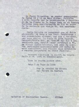 Felicitació a les alumnes de dansa