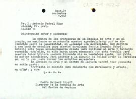 Carta d'agraïment de Pere Calderó Ripoll a Antonio Pedrol Rius