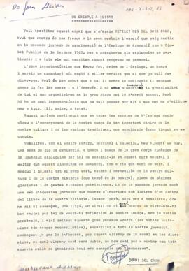 Un exemple a imitar