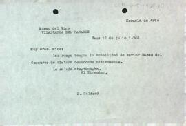Carta del director al Museu del vi de Vilafranca del Penedès