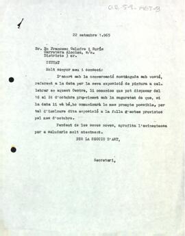 Carta a Francesc Galofre