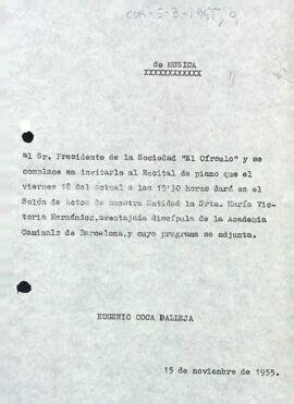 Invitació pel Círcol